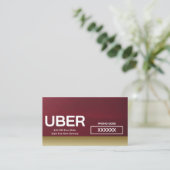 Uberドライバー モダンゴールド枠 紹介 名刺 (スタンド正面)