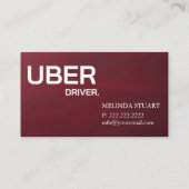 Uberドライバー モダンゴールド枠 紹介 名刺 (裏面)