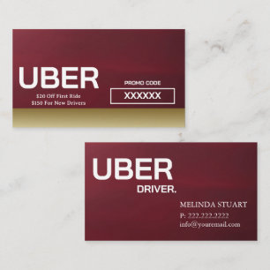 Uberドライバー モダンゴールド枠 紹介 名刺