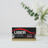 Uberドライバー モダン ゴールドボーダー 紹介状 名刺 (スタンド正面)