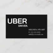 Uberドライバー モダン ゴールドボーダー 紹介状 名刺 (裏面)