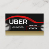 Uberドライバー モダン ゴールドボーダー 紹介状 名刺 (正面)