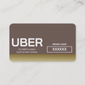 Uberドライバー モダン ゴールドボーダー 紹介 名刺 (正面)