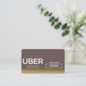 Uberドライバー モダン ゴールドボーダー 紹介 名刺 (スタンド正面)