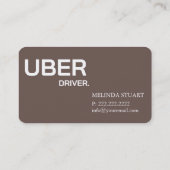 Uberドライバー モダン ゴールドボーダー 紹介 名刺 (裏面)
