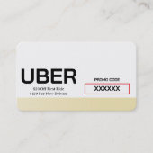 Uberドライバー モダン ゴールド ボーダー 紹介 名刺 (正面)