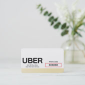 Uberドライバー モダン ゴールド ボーダー 紹介 名刺 (スタンド正面)