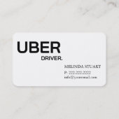 Uberドライバー モダン ゴールド ボーダー 紹介 名刺 (裏面)
