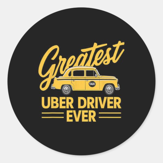 UberドライバEver Uberドライおもしろいバ4 ラウンドシール (正面)