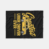 UberドライバEver Uberドライおもしろいバ フリースブランケット (正面(横))