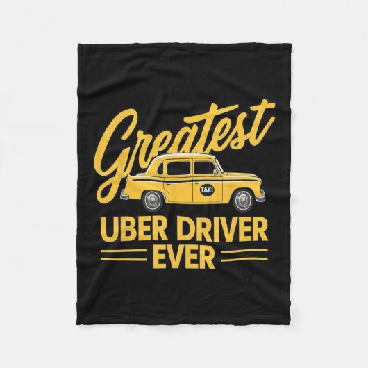 UberドライバEver Uberドライおもしろいバ フリースブランケット (正面)