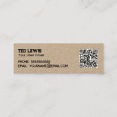 UberドライバQRクラフト スキニー名刺 (裏面)