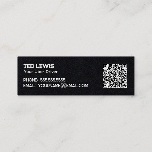 UberドライバQR スキニー名刺 (裏面)