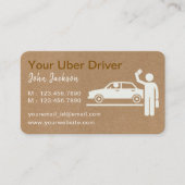 UberドライパーソナライズされたバQRコード 名刺 (正面)