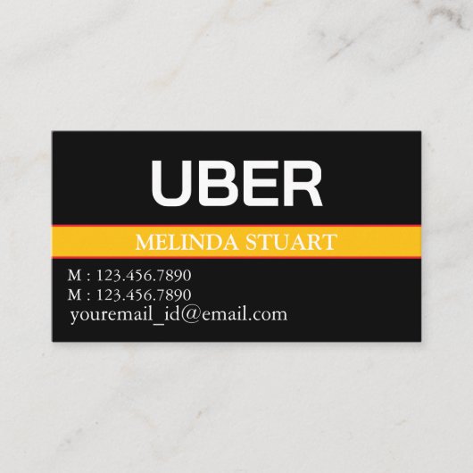 Uberドライモダンバ 名刺 (正面)