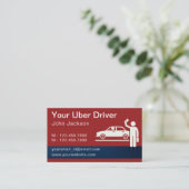 UberドライモダンバQRコード赤 名刺 (スタンド正面)