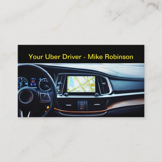 Uber乗クールり降り名刺入り 名刺 (正面)