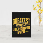 Uber素晴らしドライバEver Uberドライおもしろいバ1 カード (黄色い花)