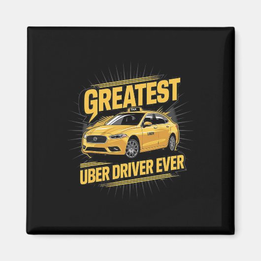 Uber素晴らしドライバEver Uberドライおもしろいバ1 マグネット (正面)