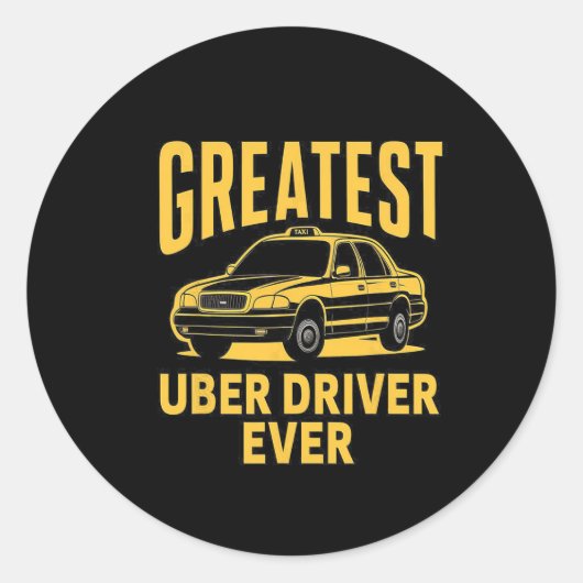 Uber素晴らしドライバEver Uberドライおもしろいバ3 ラウンドシール (正面)