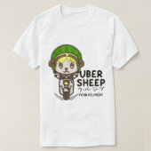 Uber羊のロゴ Tシャツ (デザイン正面)