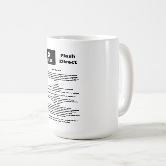 Uber Flash Direct Diretrizes コーヒーマグカップ (正面右)