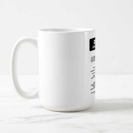 Uber Flash Direct Diretrizes コーヒーマグカップ (左)