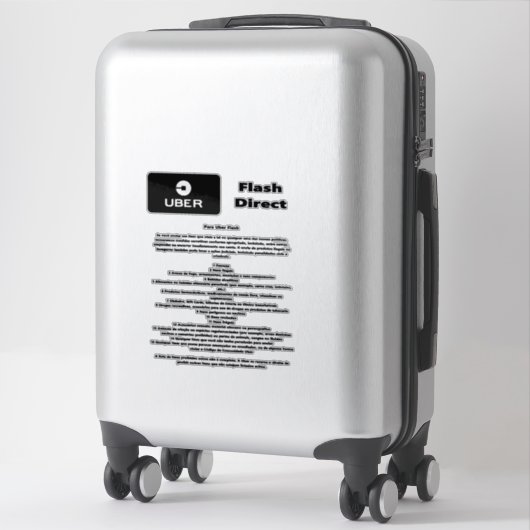 Uber Flash Direct Diretrizes シール (スーツケース)