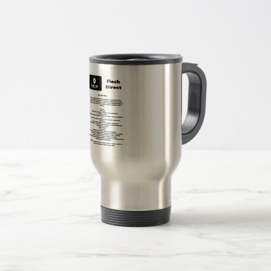 Uber Flash Direct Diretrizes トラベルマグ (正面右)