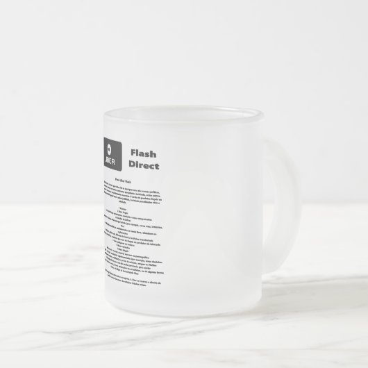 Uber Flash Direct Diretrizes フロストグラスマグカップ (正面右)