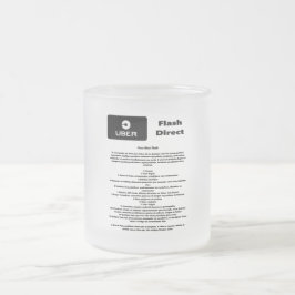 Uber Flash Direct Diretrizes フロストグラスマグカップ