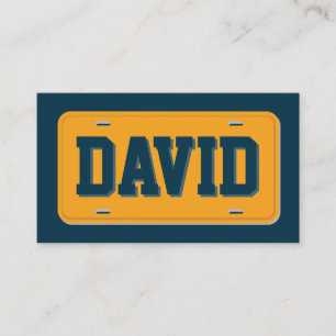 Uber Lyftドライバオレンジアンドブルーライセンスプレート 名刺