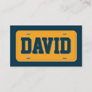 Uber Lyftドライバオレンジアンドブルーライセンスプレート 名刺