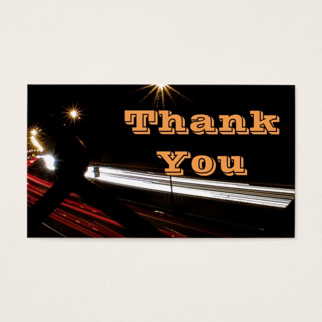 Uber Order 食べ Thank you Business Card (正面)