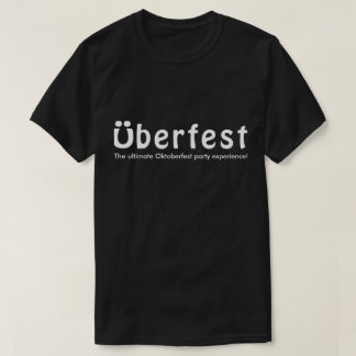 Überfestの男性黒いTシャツ Tシャツ