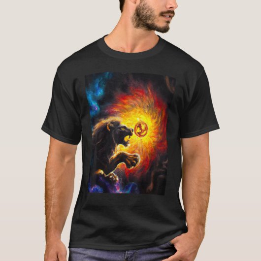 UBERMENSCH LION vs the Dragon Nietzche印象派 Tシャツ (正面)