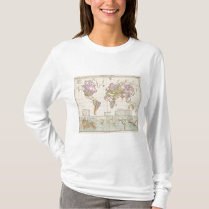 Ubersichtのder Erde -地球の地図の概観 Tシャツ