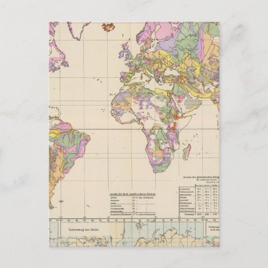 Ubersicht der Erde – 地球の地図の概要 ポストカード (正面)