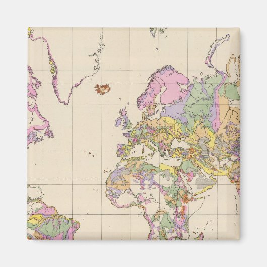 Ubersicht der Erde – 地球の地図の概要 マグネット (正面)