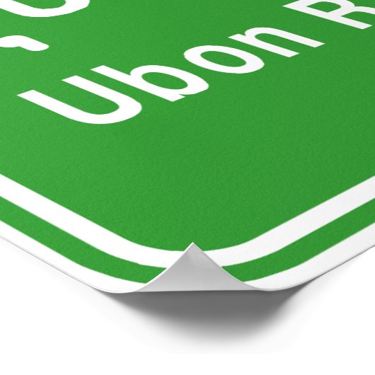 Ubon Ratchathani Ahead ⚠タイの交通標識⚠ ポスター (角)