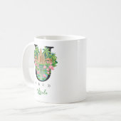 Ubud Bali Monogram Letter U Personalized Gift コーヒーマグカップ (正面左)