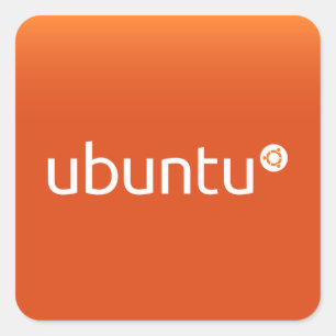 Ubuntuのオレンジgrdiant スクエアシール