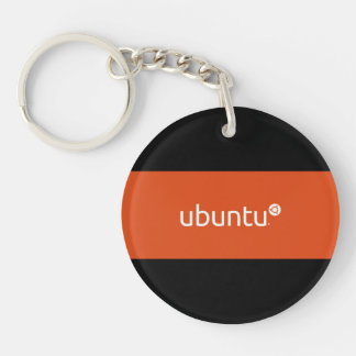 Ubuntuのロゴボタンのキーホルダー キーホルダー