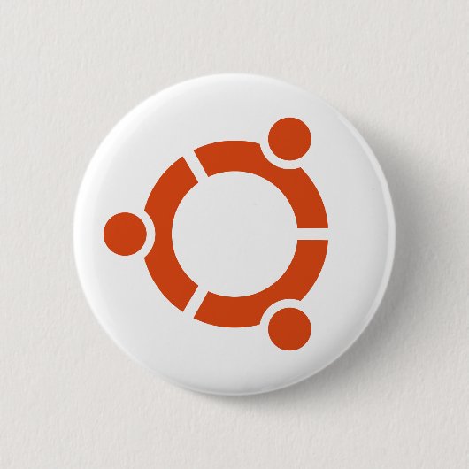 Ubuntuのロゴボタン 缶バッジ (正面)