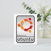Ubuntuの郵便はがきによって動力を与えられる ポストカード (スタンド正面)