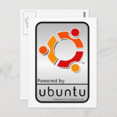 Ubuntuの郵便はがきによって動力を与えられる ポストカード (正面/裏面)