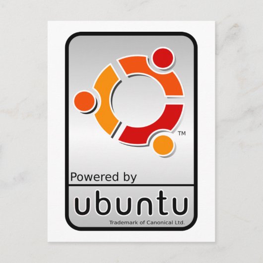 Ubuntuの郵便はがきによって動力を与えられる ポストカード (正面)