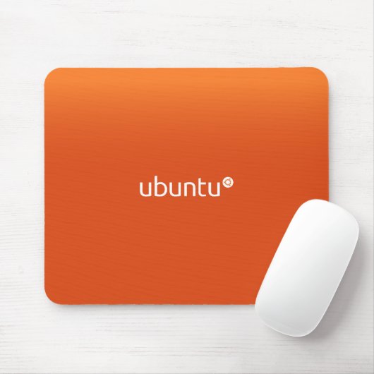 UbuntuのLinuxのオレンジ マウスパッド (マウス)