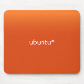 UbuntuのLinuxのオレンジ マウスパッド (正面)