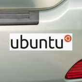 UbuntuのLinuxのロゴのバンパーステッカー バンパーステッカー (車上)